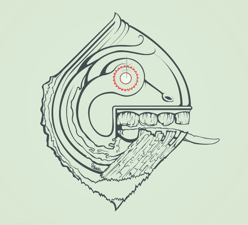 Earthly Essence, Vector ink, Illustration